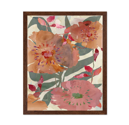 Warm Watercolor Floral Garden