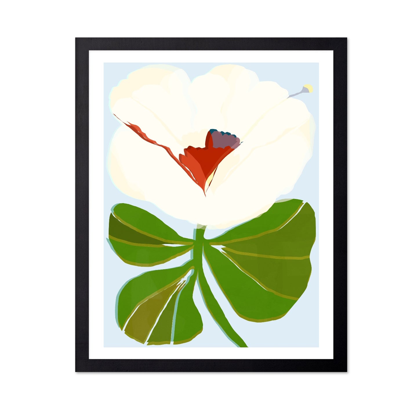 White Blossom Botanical Study