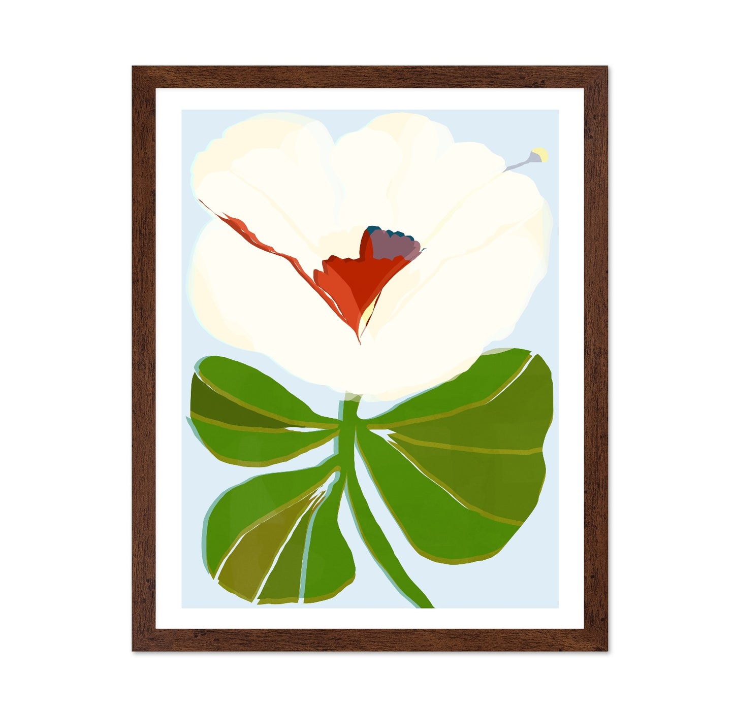 White Blossom Botanical Study