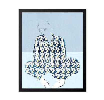 Blue Patterned Relaxed Figure