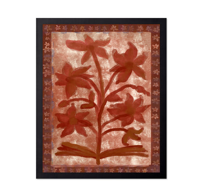Rustic Red Floral Garden