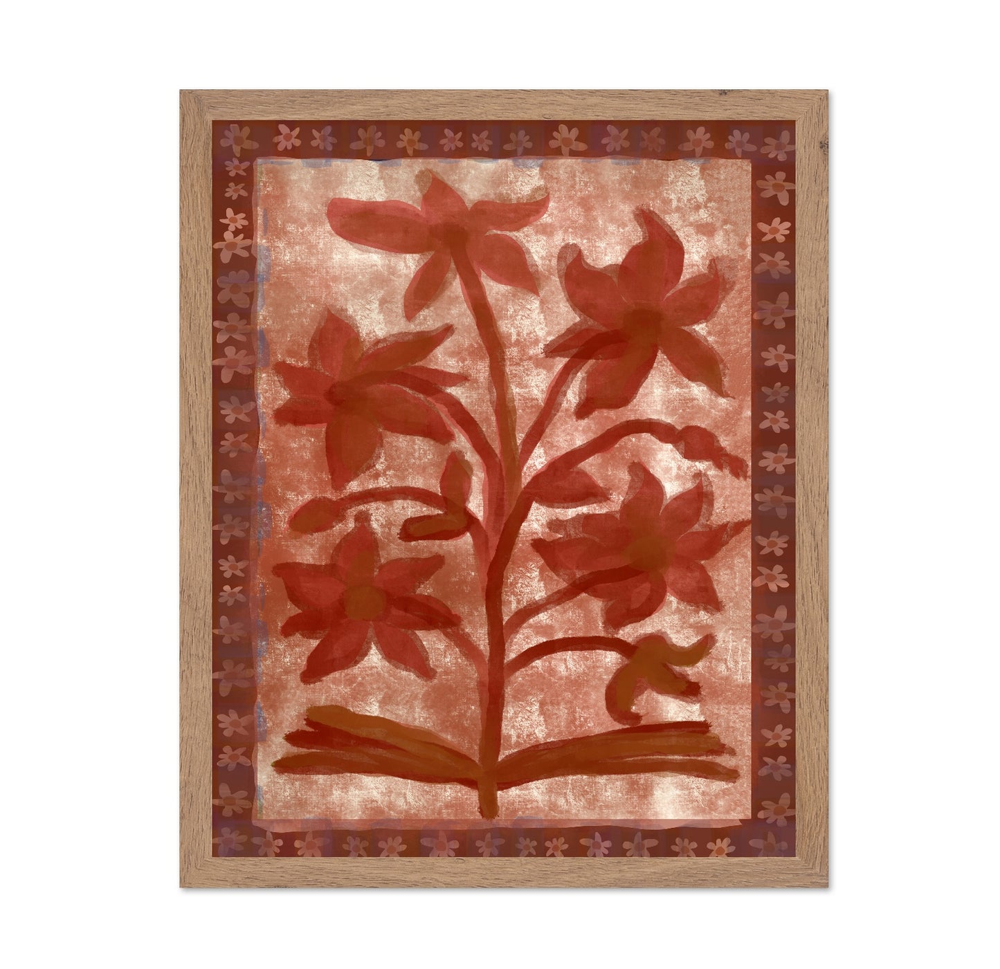 Rustic Red Floral Garden