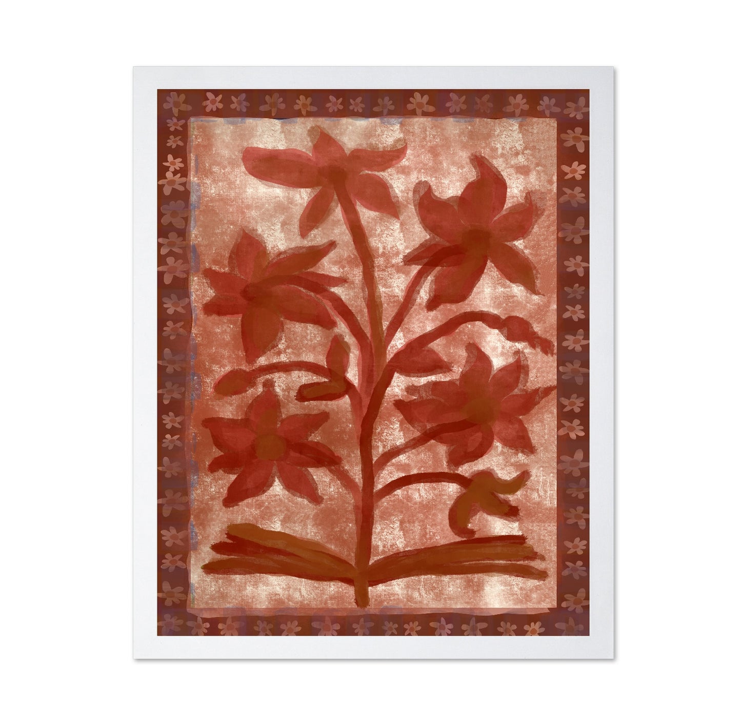 Rustic Red Floral Garden