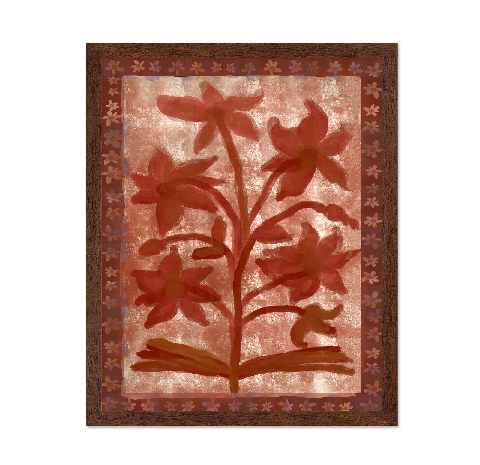 Rustic Red Floral Garden