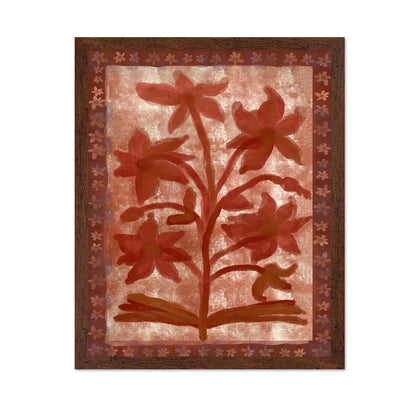 Rustic Red Floral Garden