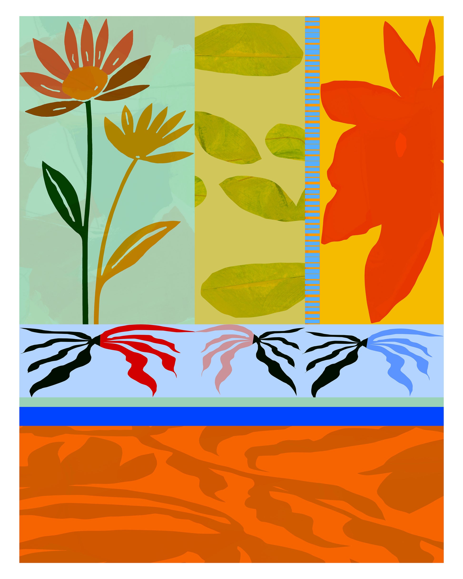 Modern Floral Panels