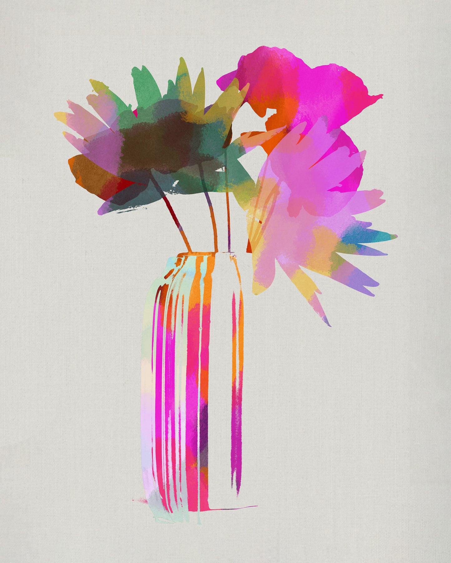 Color Splash Floral Vase