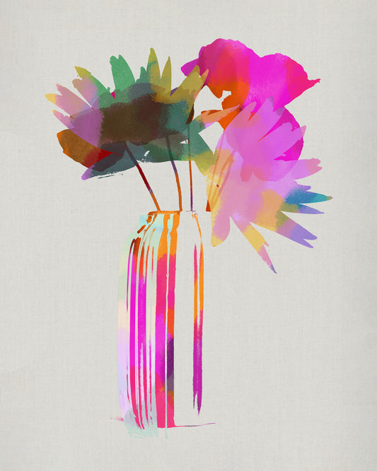 Color Splash Floral Vase
