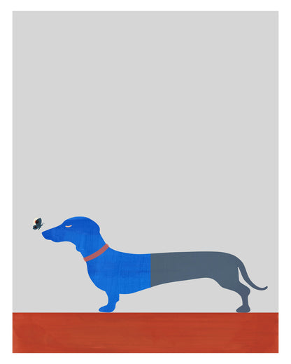Blue Dachshund Butterfly