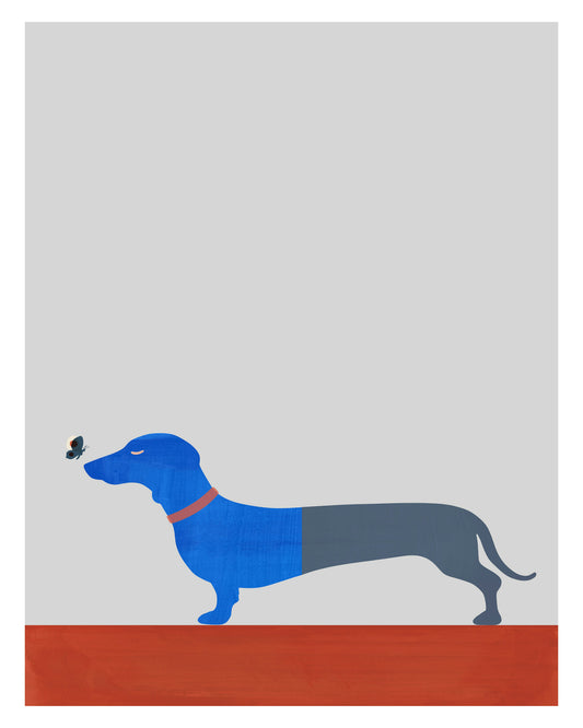 Blue Dachshund Butterfly