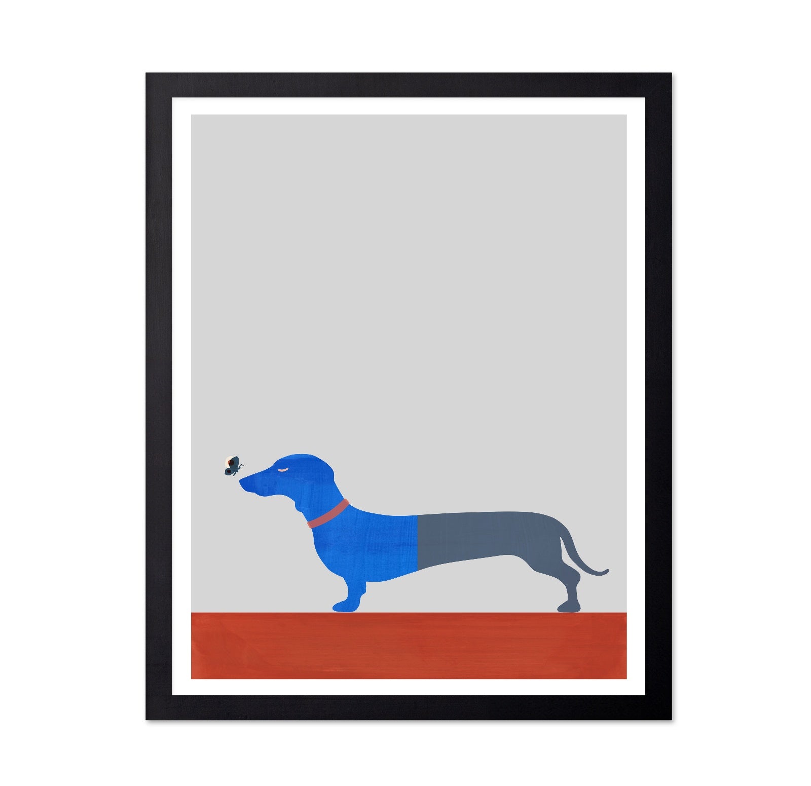 Blue Dachshund Butterfly