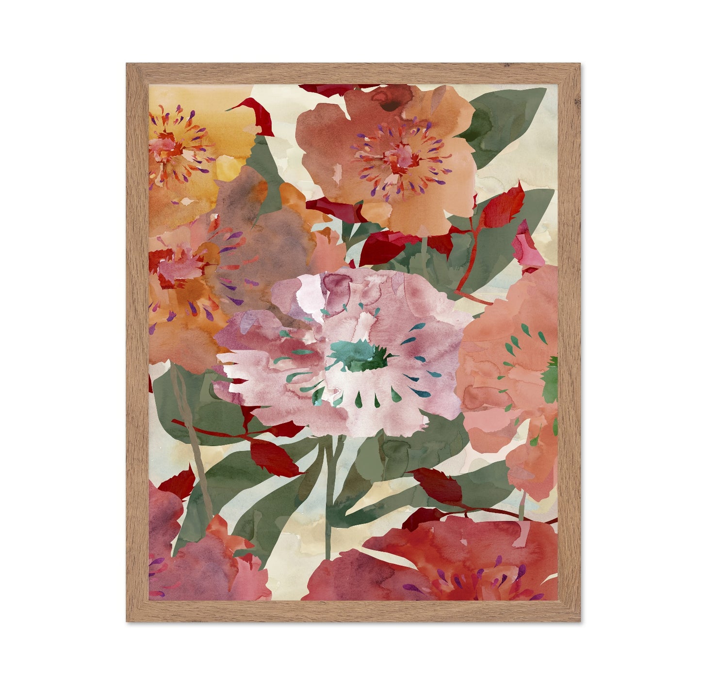 Watercolor Garden Blooms