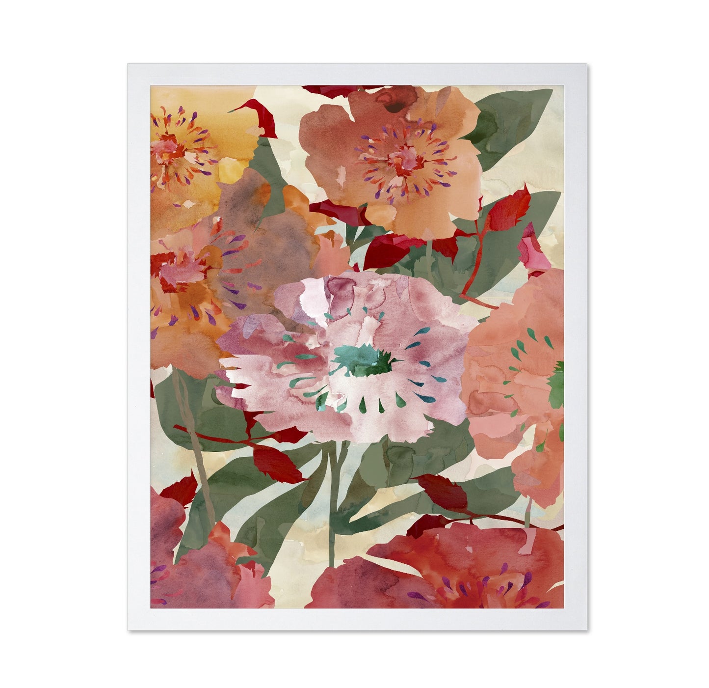 Watercolor Garden Blooms