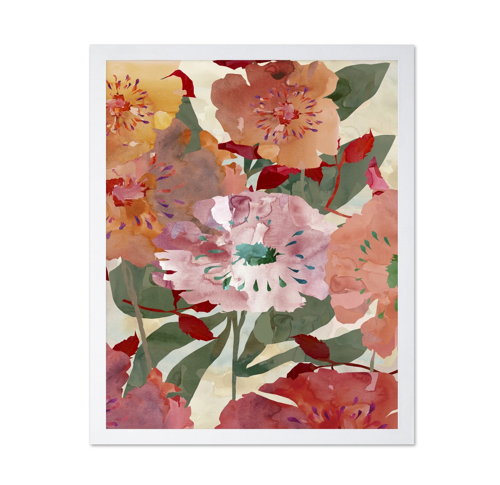 Watercolor Garden Blooms