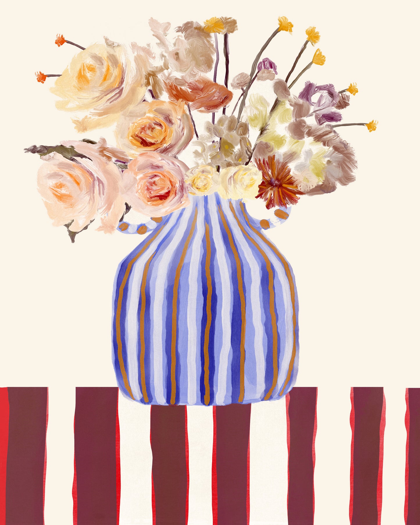 Striped Vase Floral