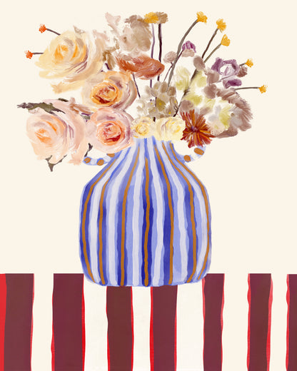 Striped Vase Floral