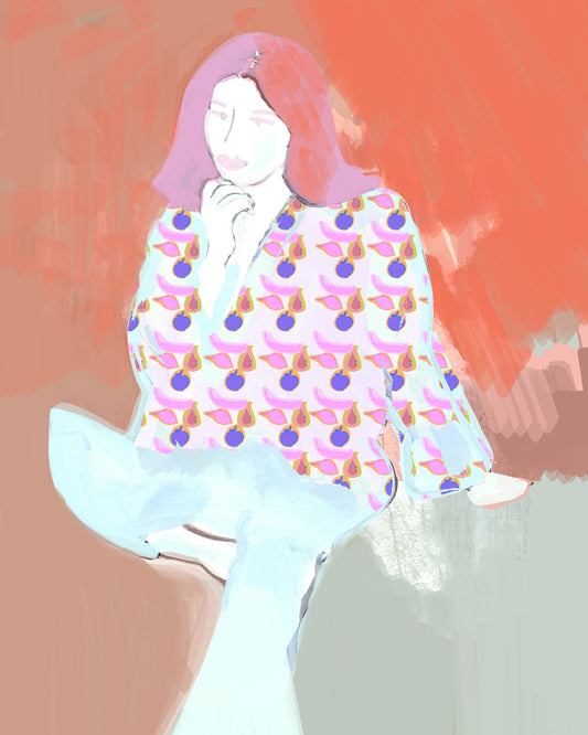 Pastel Fruit Portrait