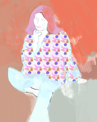 Pastel Fruit Portrait