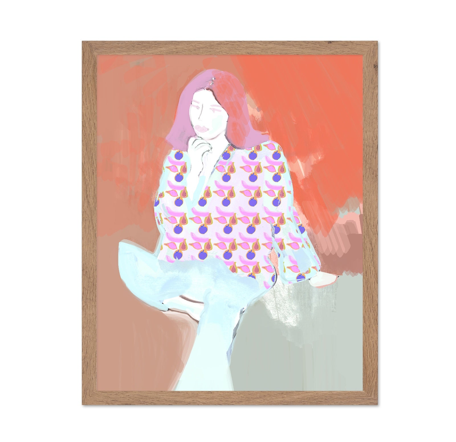 Pastel Fruit Portrait