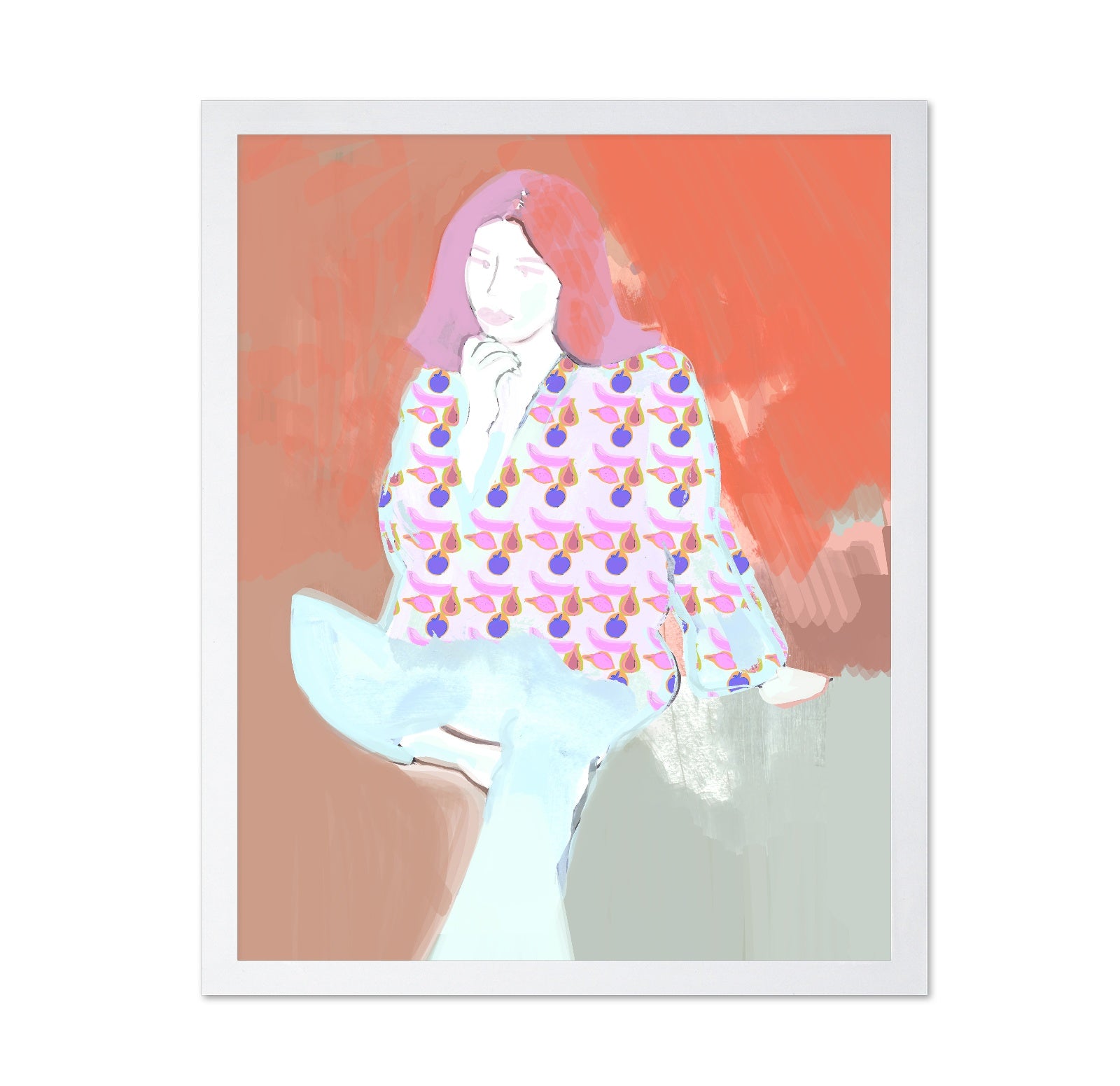 Pastel Fruit Portrait