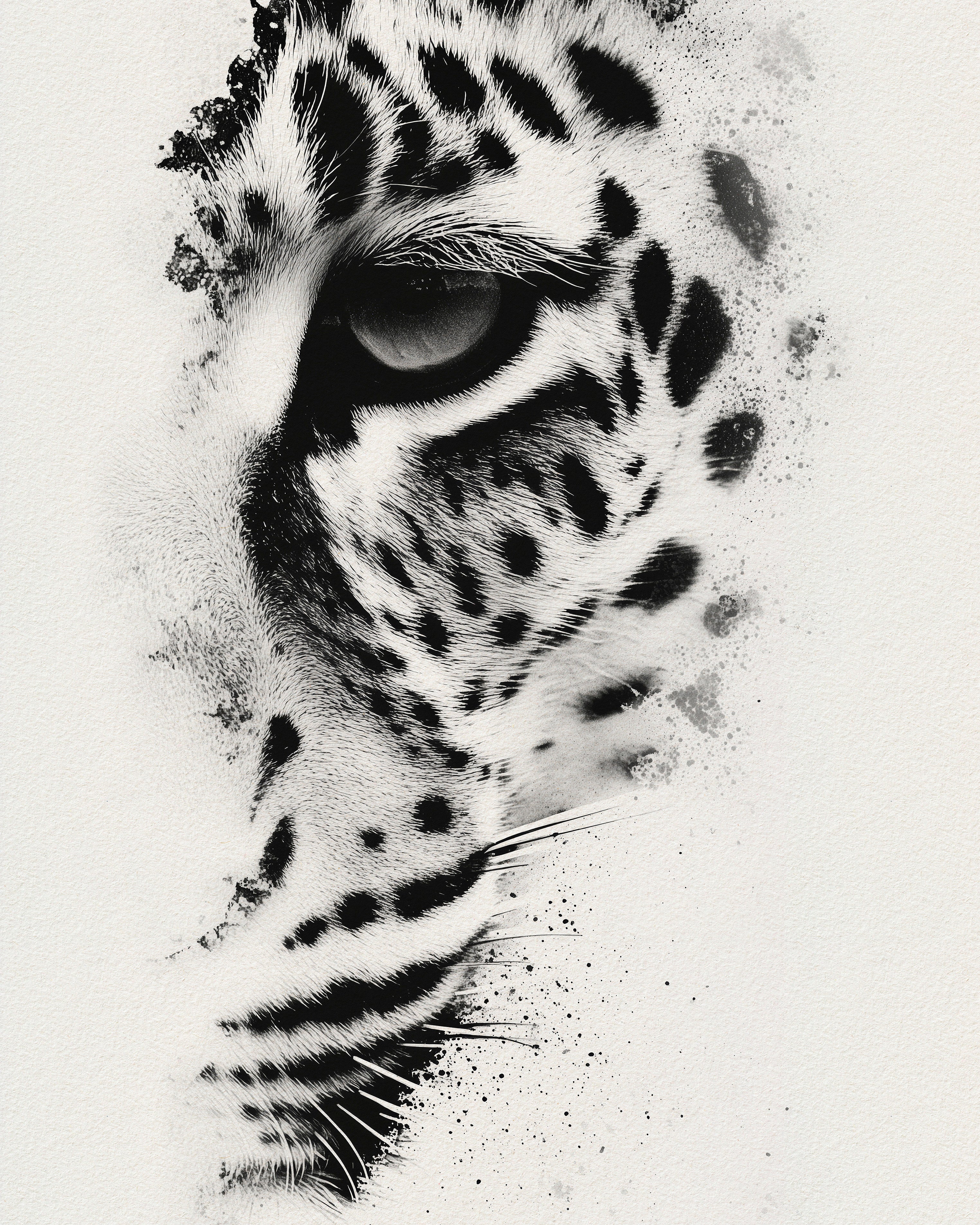 Leopard Ink Portrait – Poster Master