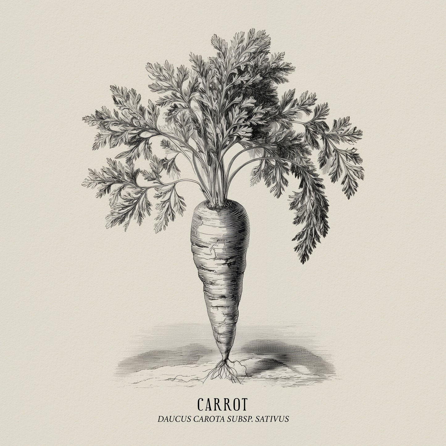 Vintage Carrot Illustration