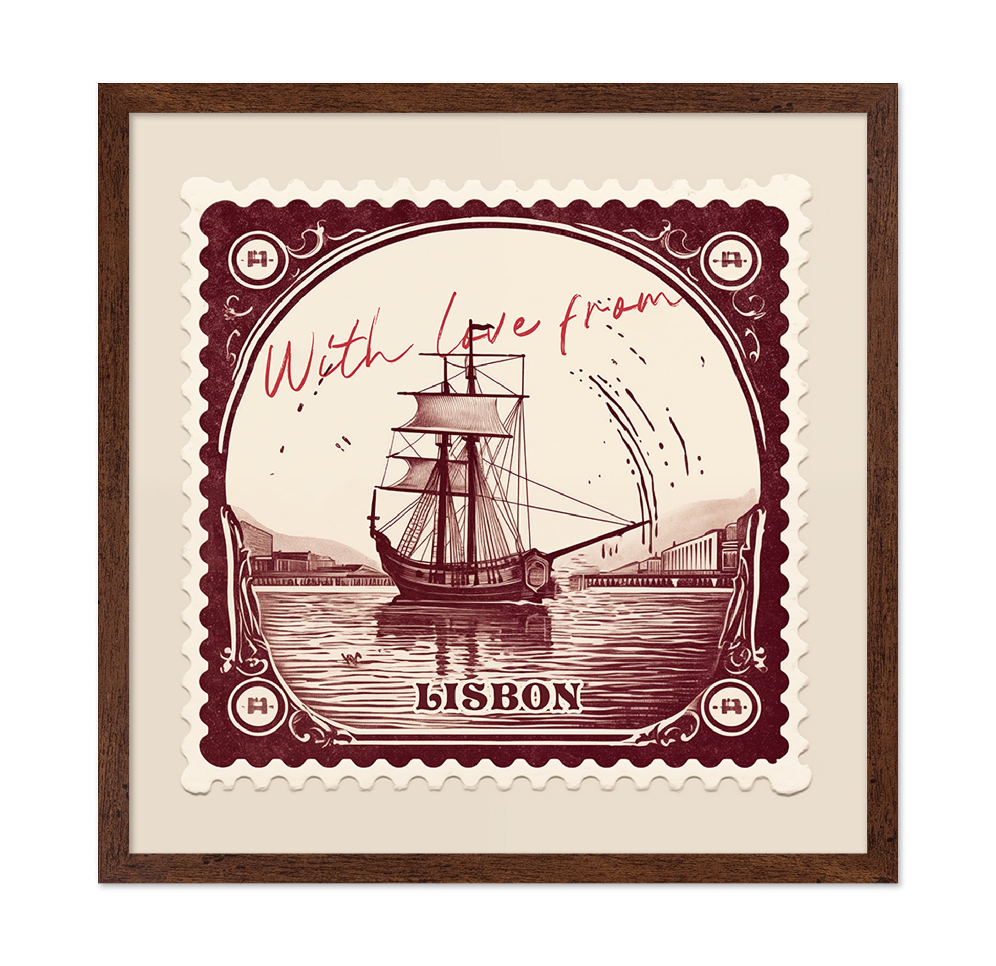 Lisbon Vintage Stamp