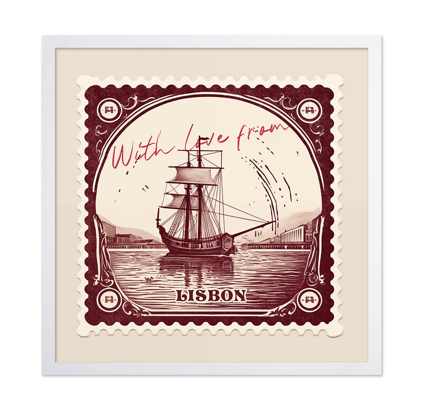 Lisbon Vintage Stamp