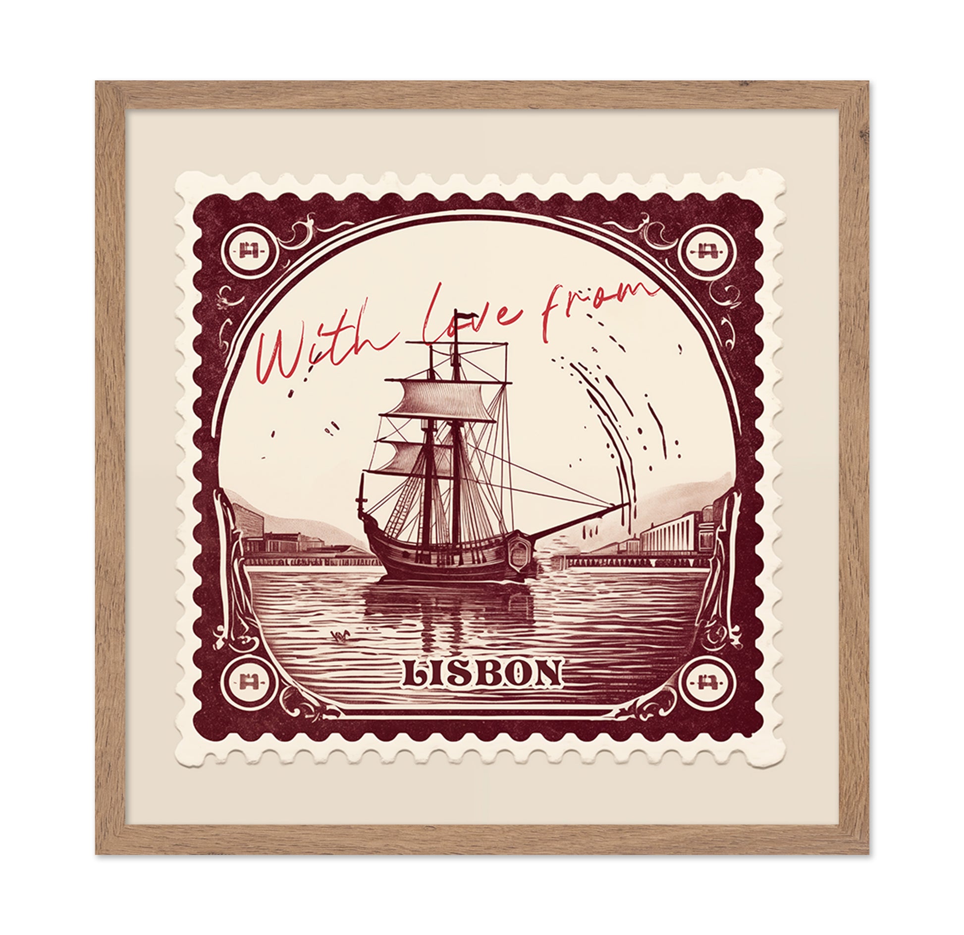 Lisbon Vintage Stamp