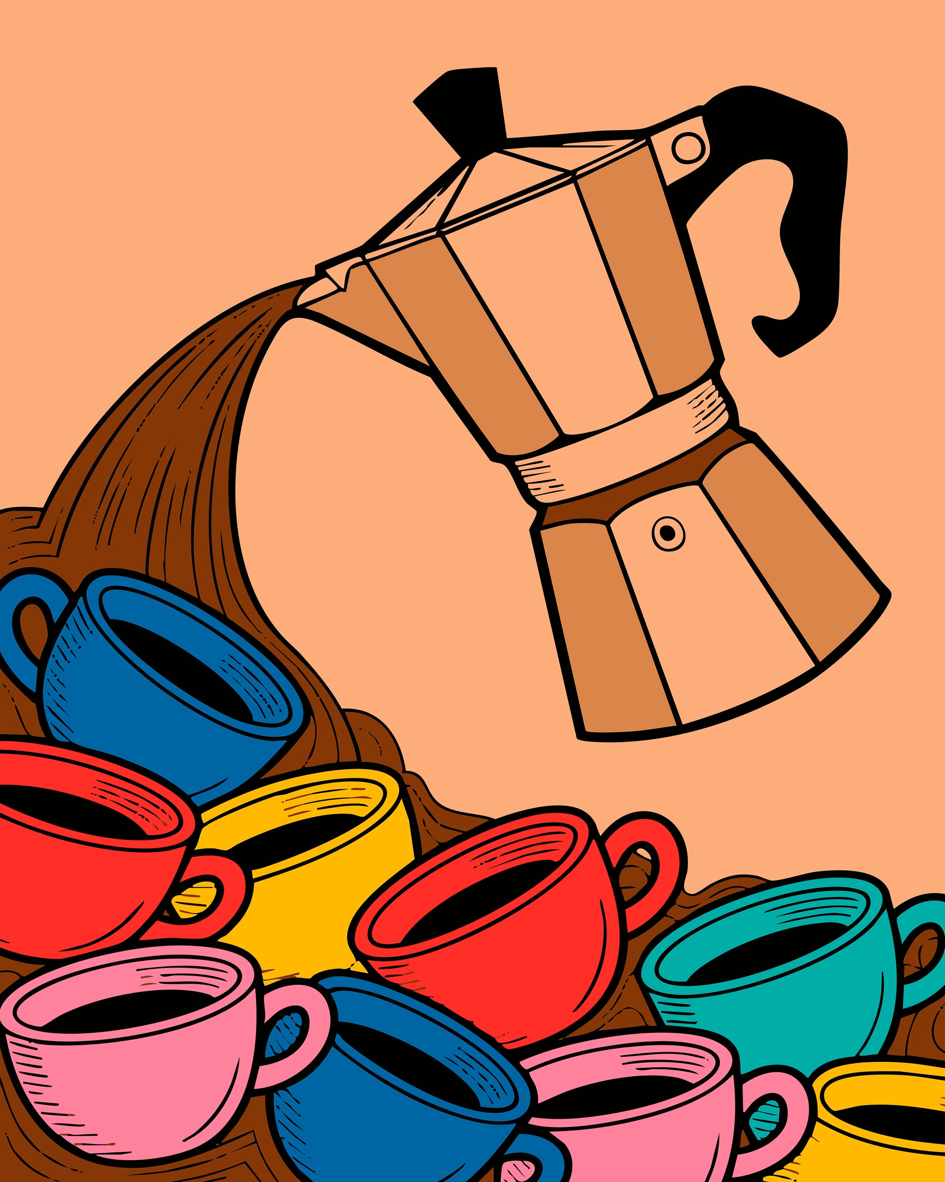 Coffee Pot Pour Art