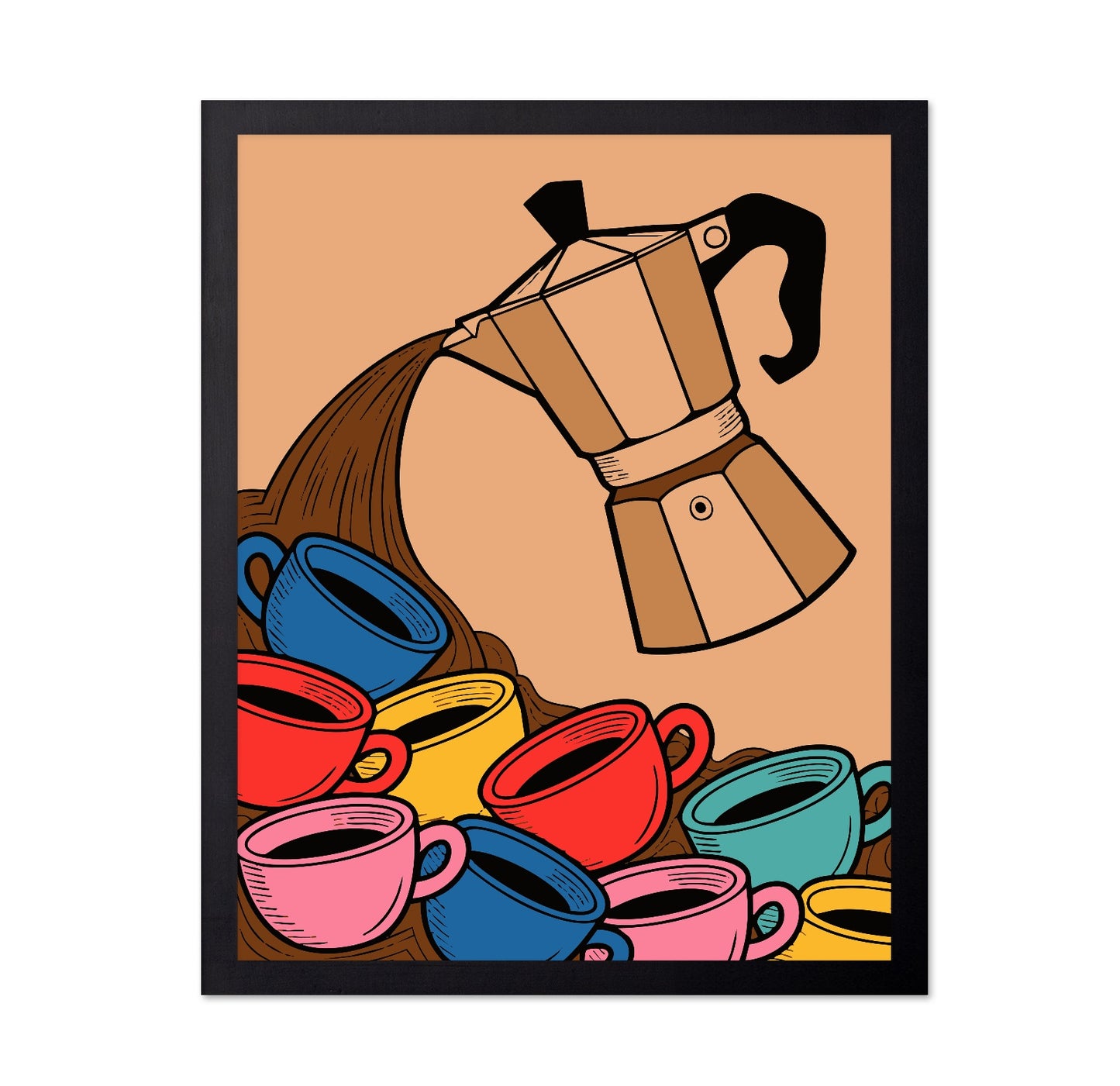 Coffee Pot Pour Art