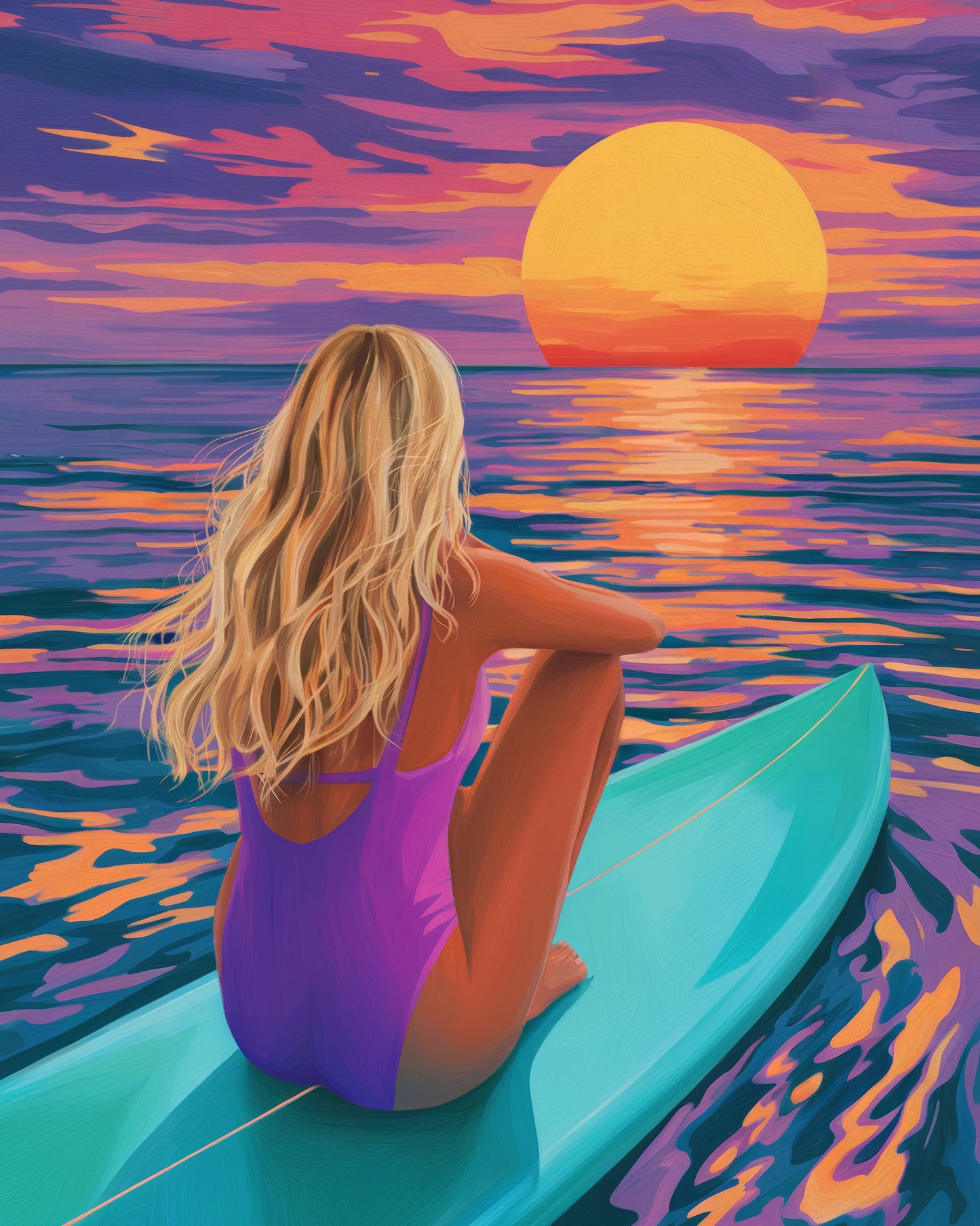 Sunset Surf Moment