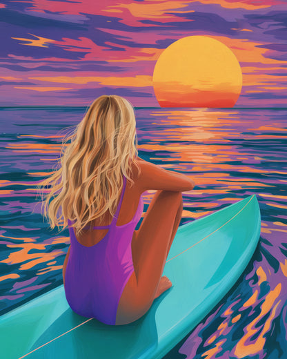 Sunset Surf Moment