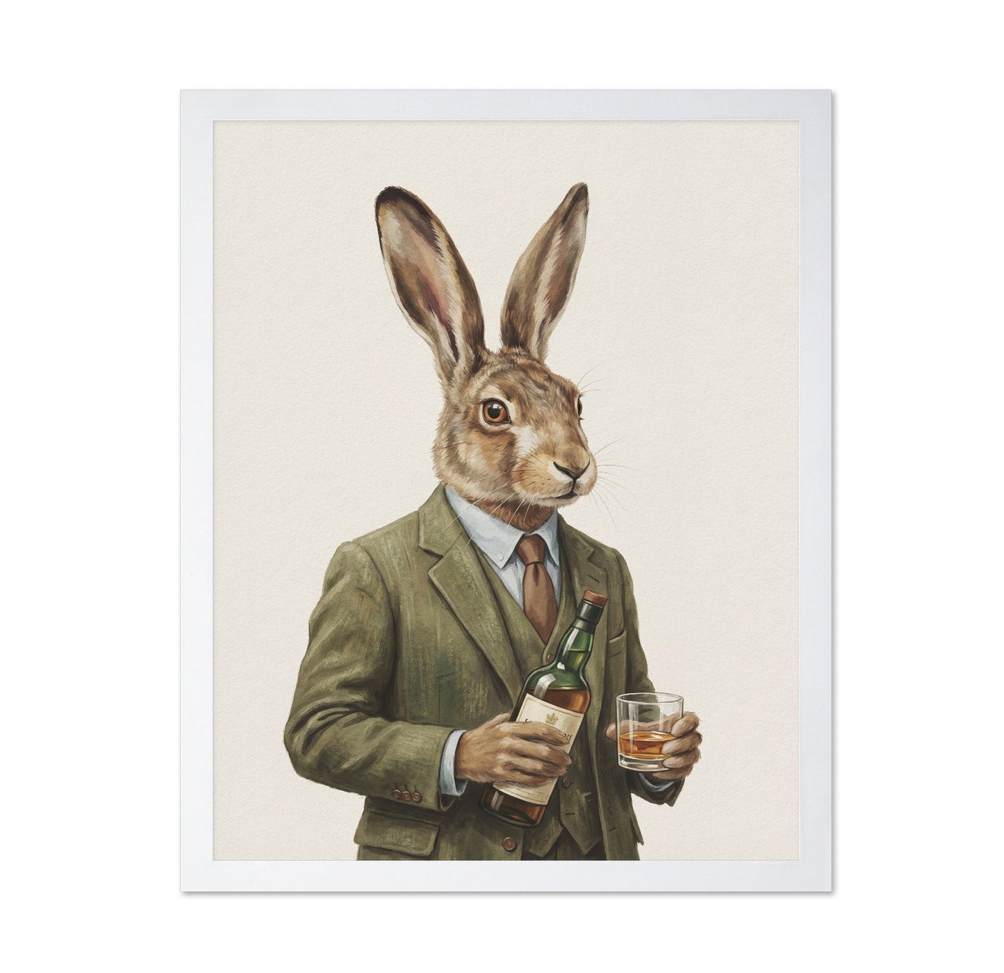 Dapper Rabbit with Whiskey