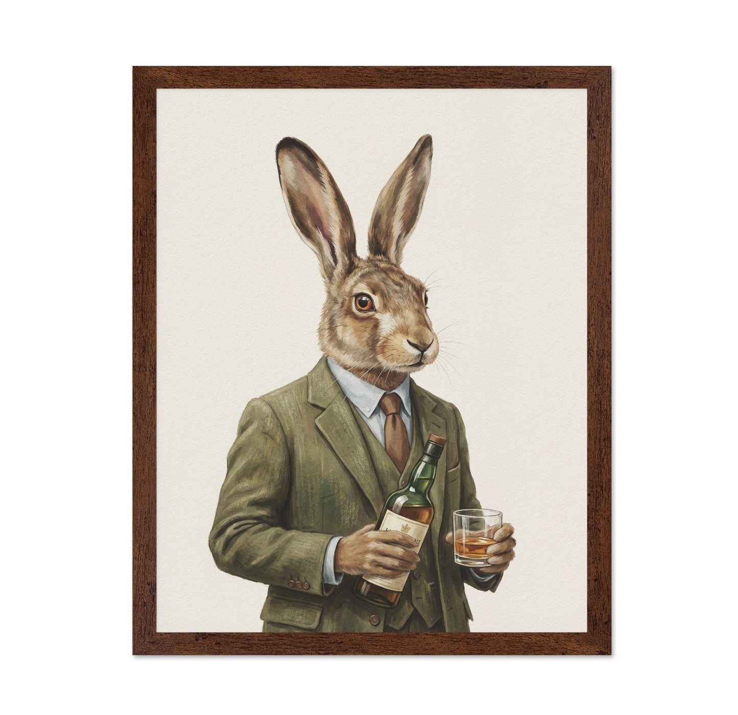 Dapper Rabbit with Whiskey