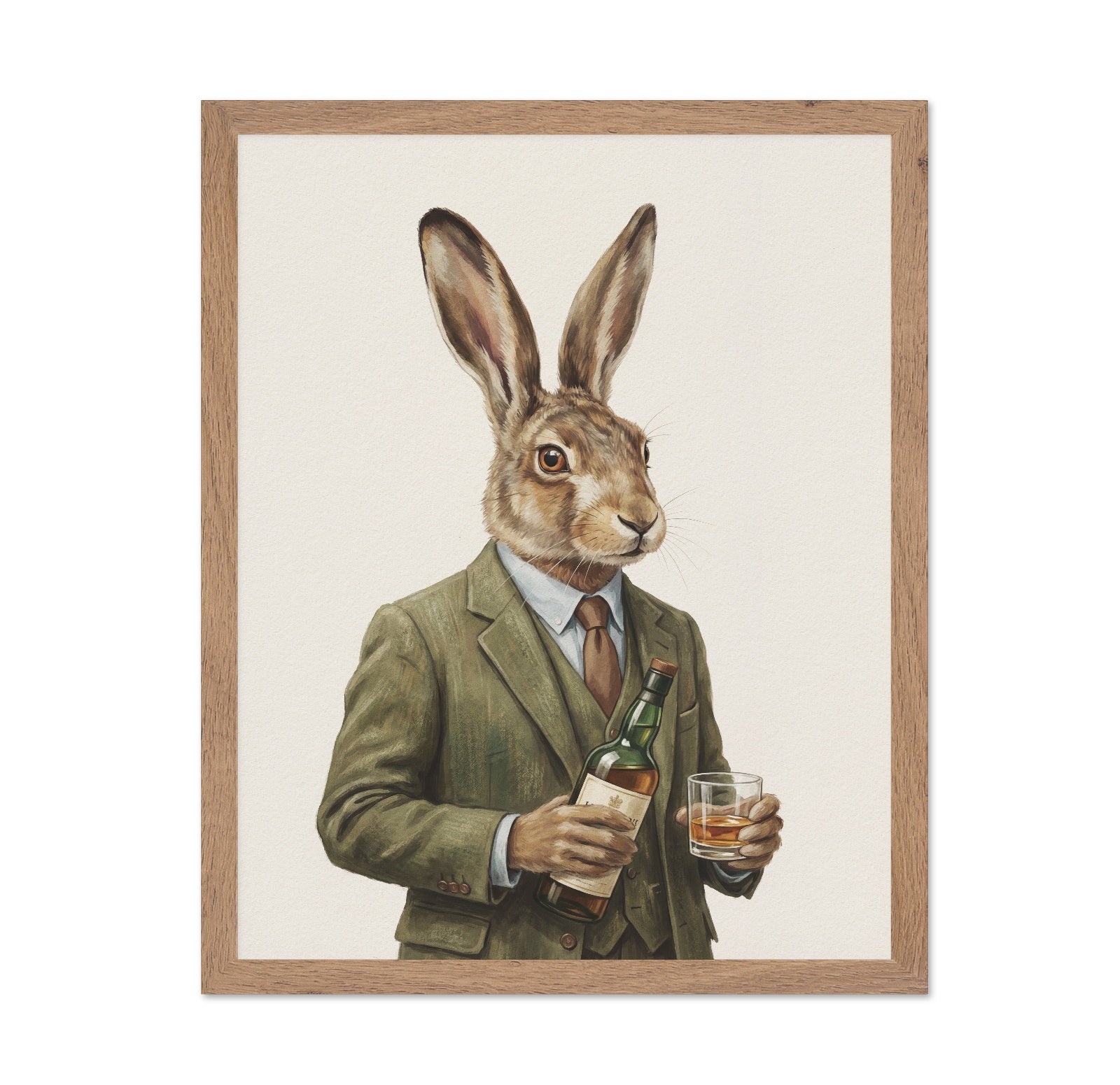 Dapper Rabbit with Whiskey