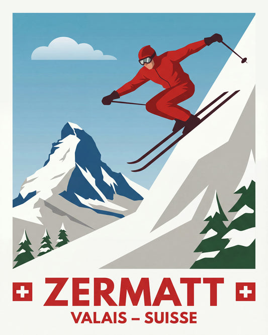 Zermatt Ski Poster