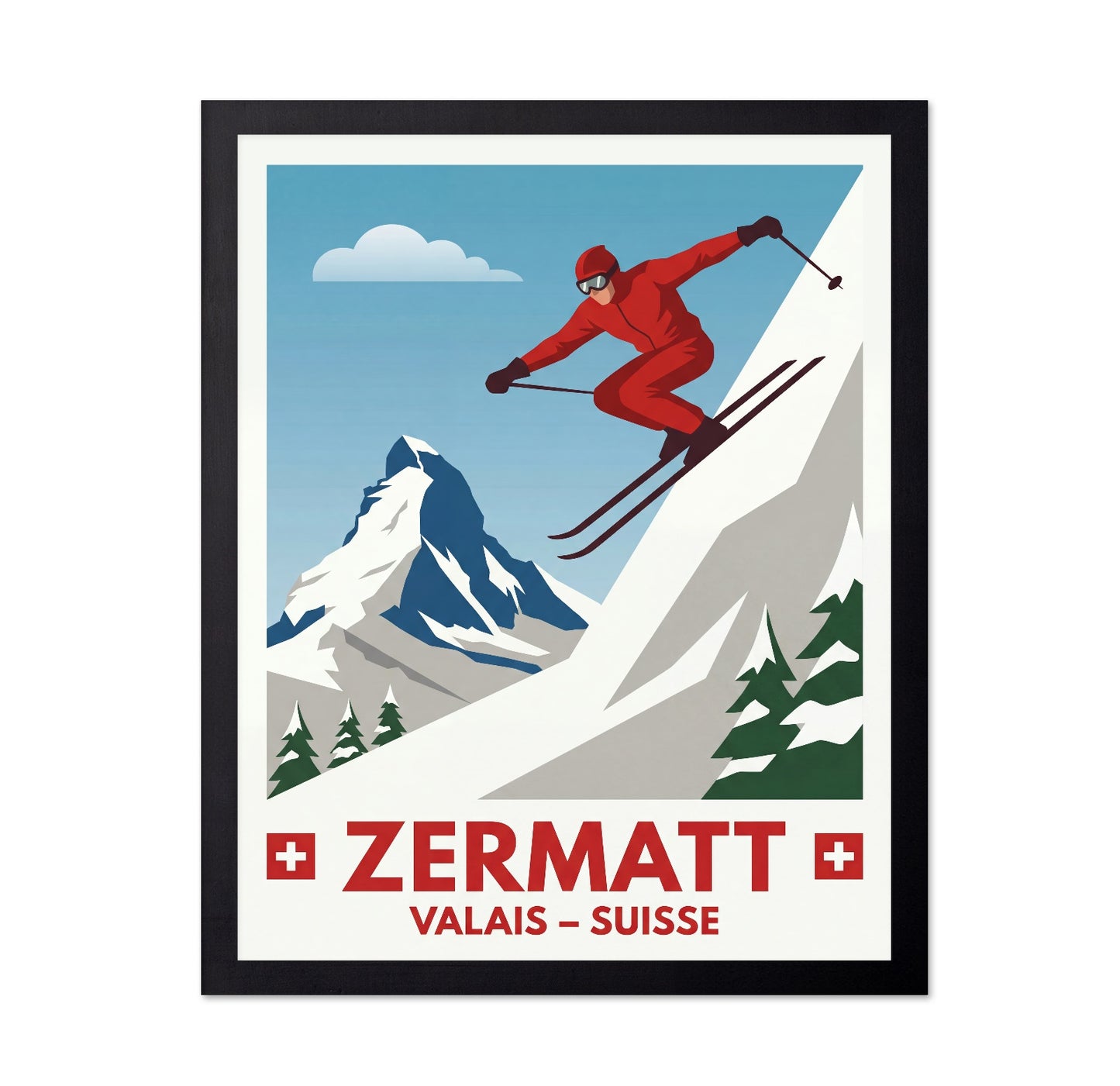 Zermatt Ski Poster