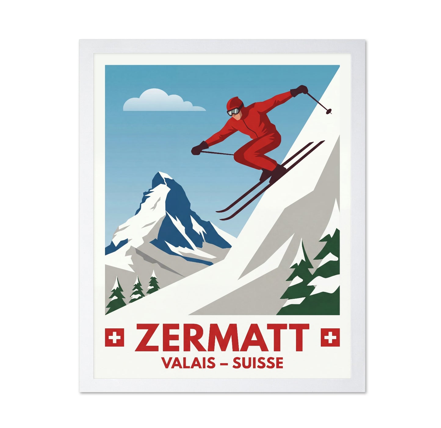 Zermatt Ski Poster
