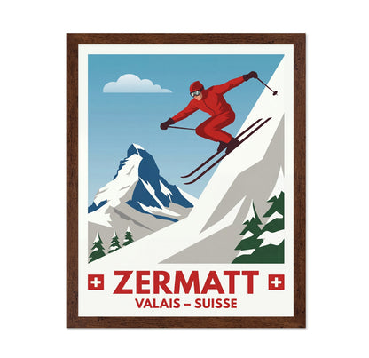 Zermatt Ski Poster