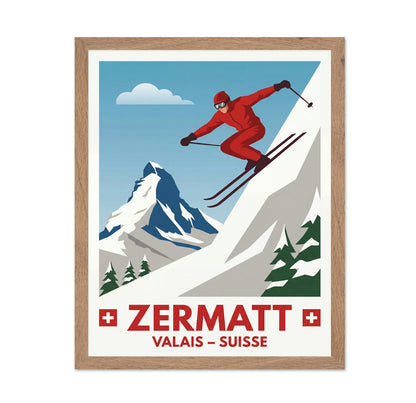 Zermatt Ski Poster
