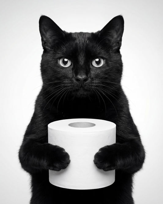 Black Cat With Roll