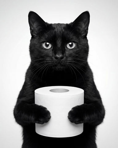 Black Cat With Roll