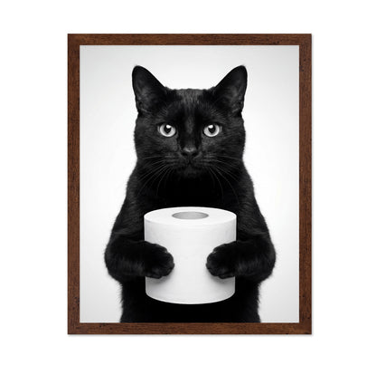 Black Cat With Roll