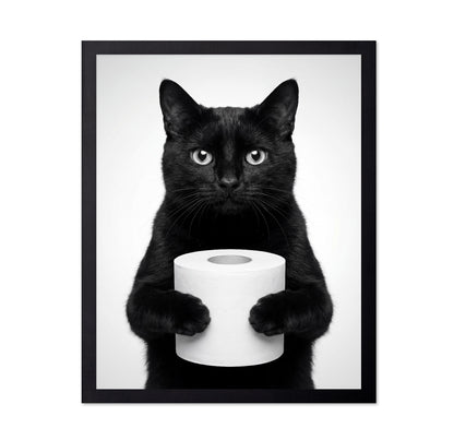 Black Cat With Roll