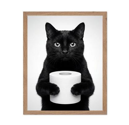 Black Cat With Roll
