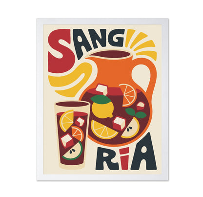 Sangria Pitcher Retro Illustration