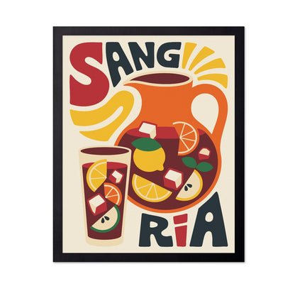Sangria Pitcher Retro Illustration