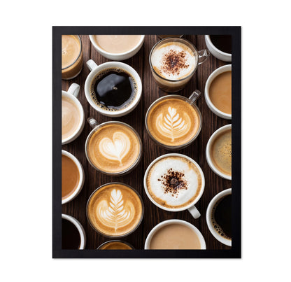 Assorted Coffee Cups Top View