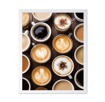 Assorted Coffee Cups Top View